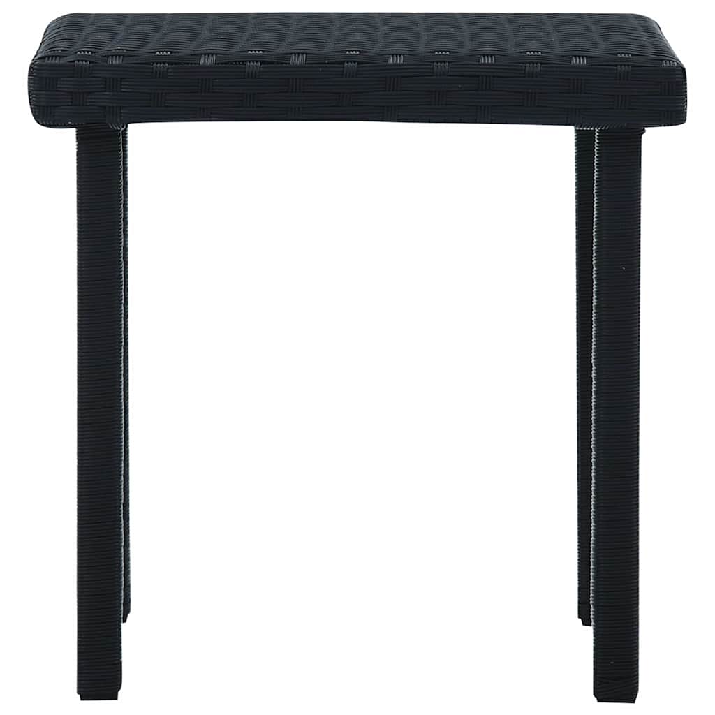 Vidaxl tuintheetafel 40x40x40 cm poly rattan zwart