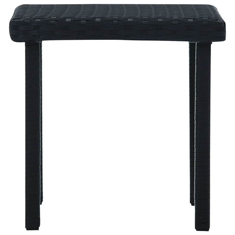 Vidaxl tuintheetafel 40x40x40 cm poly rattan zwart