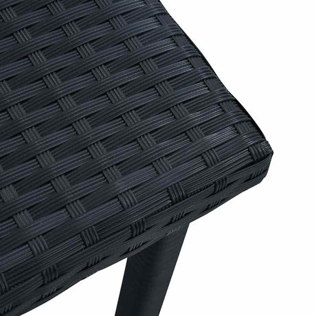 Vidaxl tuintheetafel 40x40x40 cm poly rattan zwart