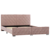 Vidaxl bedframe fluweel roze 160x200 cm