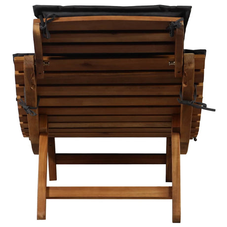 Vidaxl zonligstoelen massief acacia hout donkergrijs
