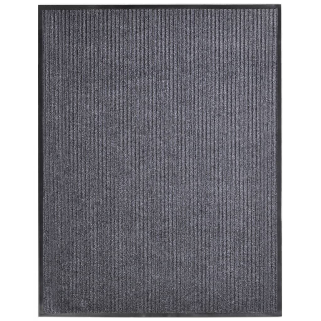 Vidaxl deurmat 117x220 cm pvc grijs