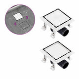 Vidaxl doucheafvoer met 2-in-1 deksels 15x15 cm roestvrij staal