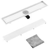 Vidaxl Duschabfluss mit 2-in-1-Deckel 73x14 cm Edelstahl