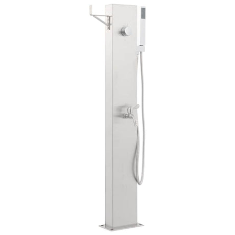 VidaXL Gartenduscharmatur 110 cm Edelstahl