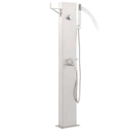 VidaXL Gartenduscharmatur 110 cm Edelstahl