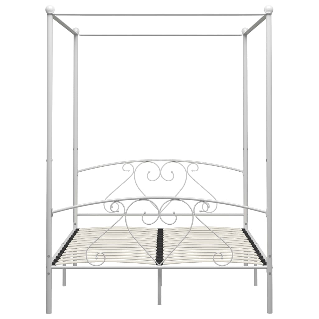 Vidaxl hemelbedframe metaal wit 140x200 cm