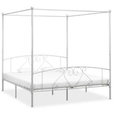 Vidaxl hemelbedframe metaal wit 180x200 cm
