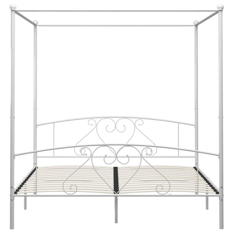 Vidaxl hemelbedframe metaal wit 200x200 cm