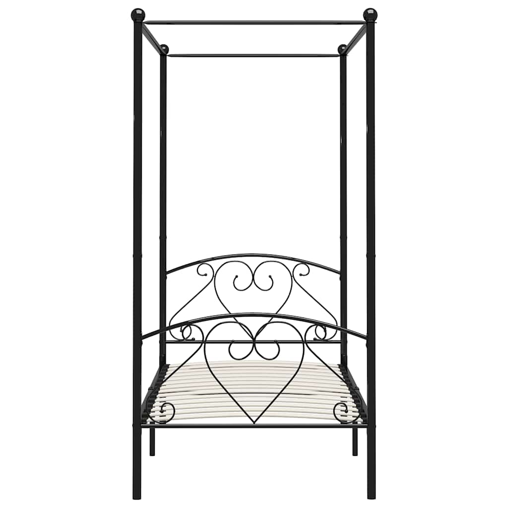 Vidaxl hemelbedframe metaal zwart 100x200 cm