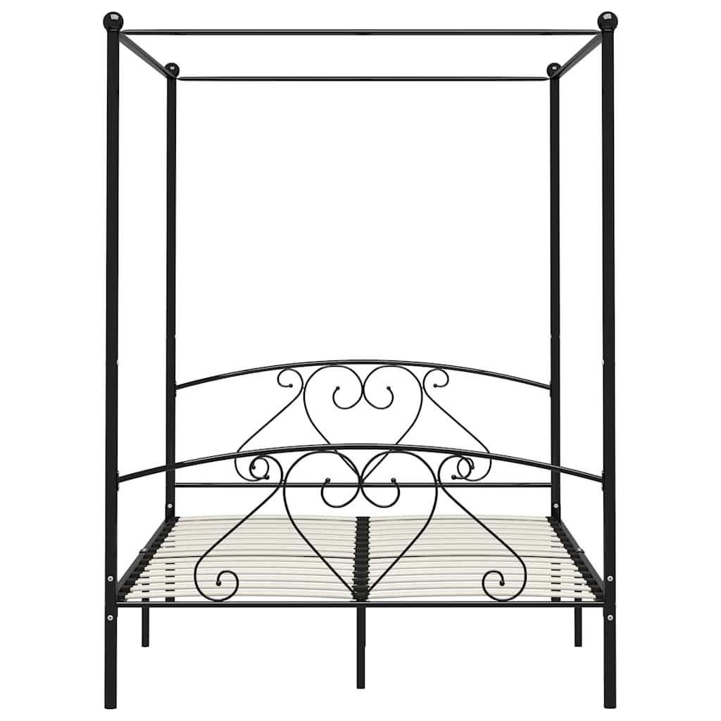 Vidaxl hemelbedframe metaal zwart 140x200 cm