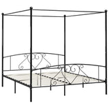 Vidaxl hemelbedframe metaal zwart 180x200 cm