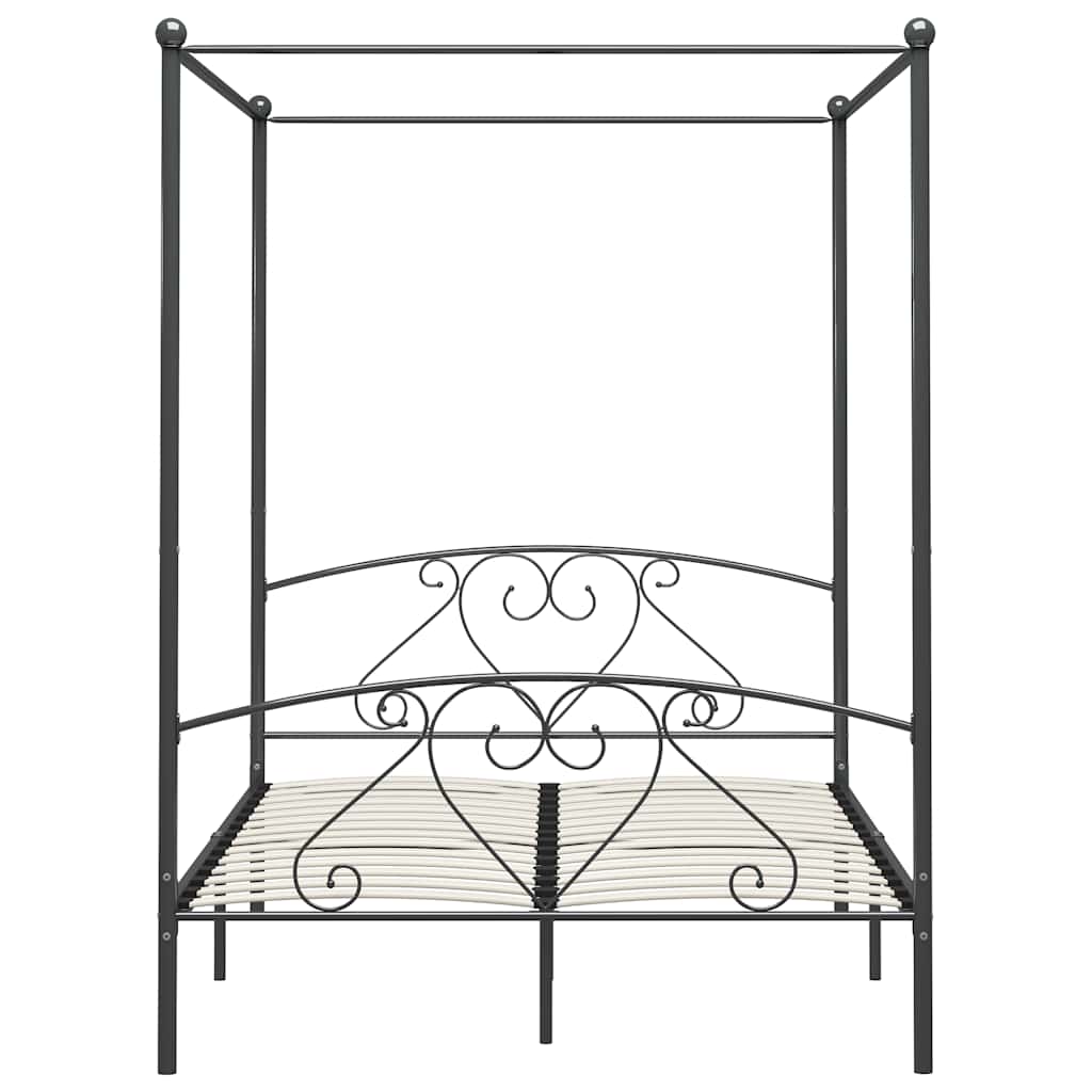 Vidaxl hemelbedframe metaal grijs 160x200 cm