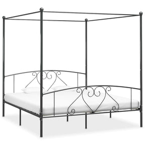 Vidaxl hemelbedframe metaal grijs 200x200 cm