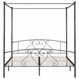 Vidaxl hemelbedframe metaal grijs 200x200 cm
