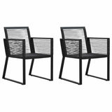 Vidaxl tuinstoelen 2 st pvc-rattan zwart