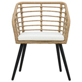 Vidaxl tuinstoelen 2 st met kussens poly rattan eikenkleurig