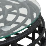 Vidaxl 3-delige bistroset poly rattan zwart