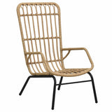 Vidaxl tuinstoel poly rattan lichtbruin