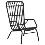 Vidaxl tuinstoel poly rattan zwart