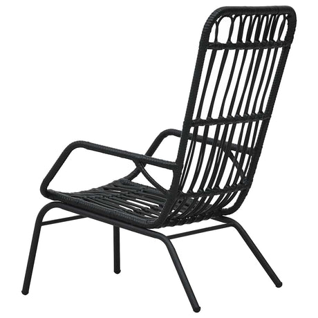 Vidaxl tuinstoel poly rattan zwart