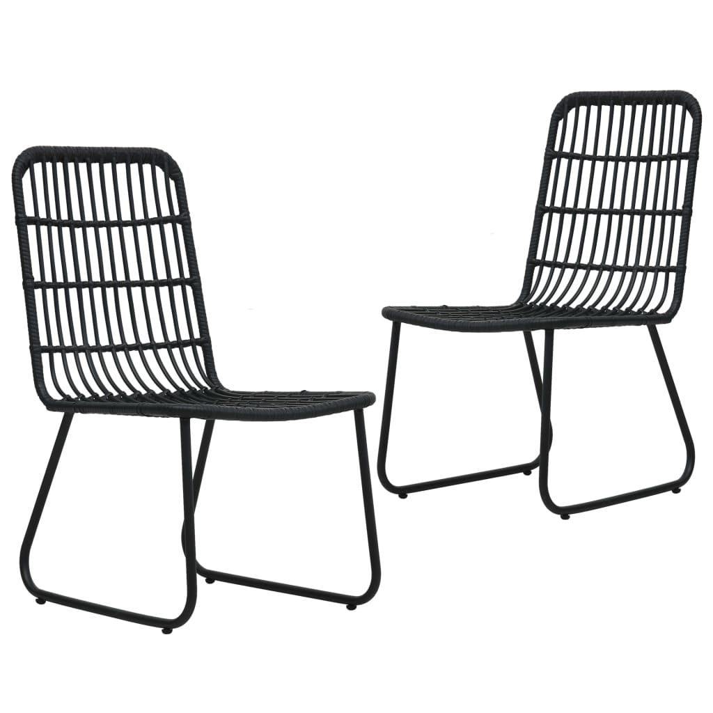 Vidaxl tuinstoelen 2 st poly rattan zwart