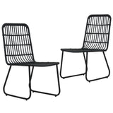 Vidaxl tuinstoelen 2 st poly rattan zwart