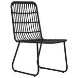 Vidaxl tuinstoelen 2 st poly rattan zwart
