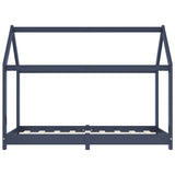Vidaxl kinderbedframe massief grenenhout grijs 70x140 cm