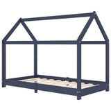Vidaxl kinderbedframe massief grenenhout grijs 80x160 cm