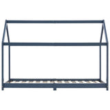 Vidaxl kinderbedframe massief grenenhout grijs 90x200 cm