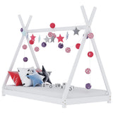 Vidaxl kinderbedframe massief grenenhout wit 80x160 cm