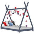 Vidaxl kinderbedframe massief grenenhout grijs 70x140 cm