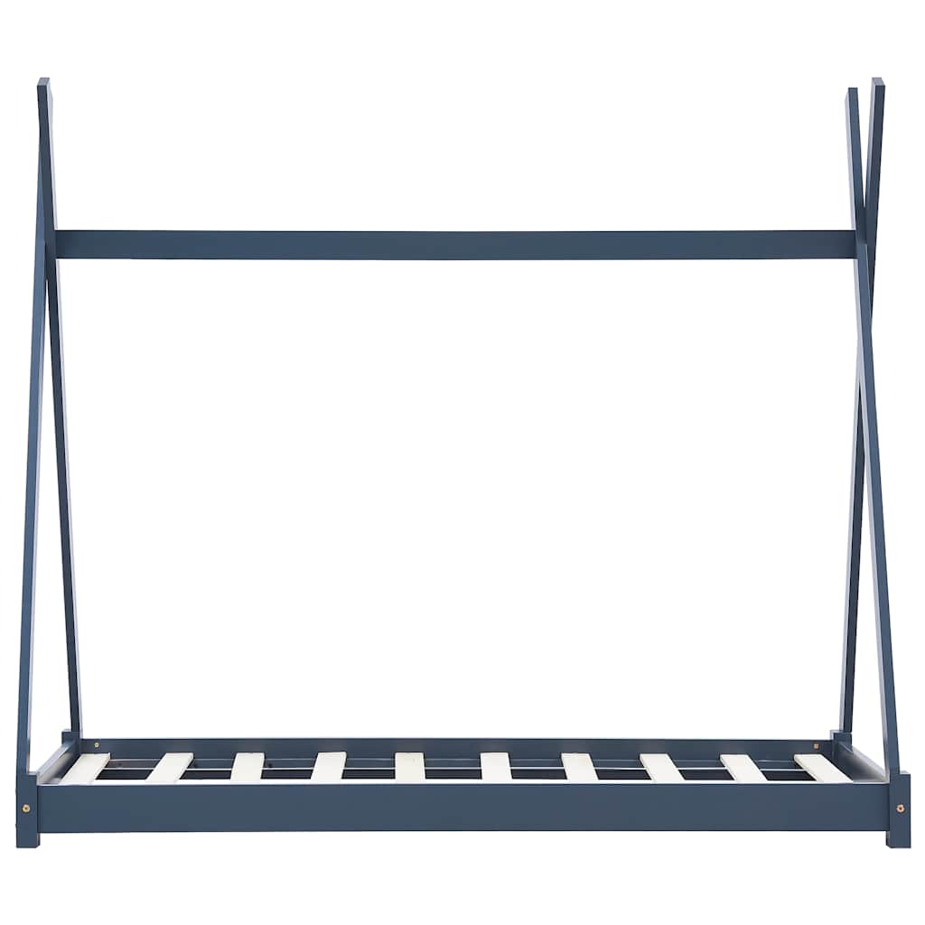 Vidaxl kinderbedframe massief grenenhout grijs 80x160 cm