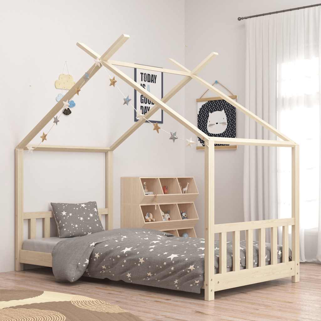 Vidaxl kinderbedframe massief grenenhout 70x140 cm