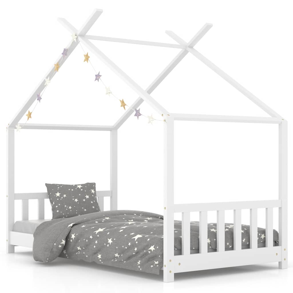 Vidaxl kinderbedframe massief grenenhout wit 70x140 cm