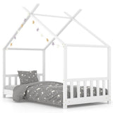 Vidaxl kinderbedframe massief grenenhout wit 70x140 cm