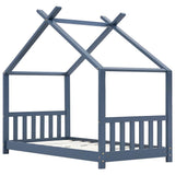 Vidaxl kinderbedframe massief grenenhout grijs 80x160 cm