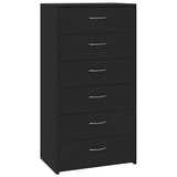Vidaxl dressoir met 6 lades 50x34x96 cm bewerkt hout zwart