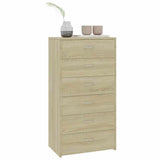 Vidaxl dressoir met 6 lades 50x34x96 cm bewerkt hout sonoma eikenkleur