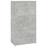 Vidaxl dressoir met 6 lades 50x34x96 cm bewerkt hout betongrijs