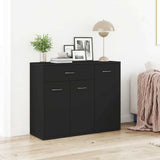 Vidaxl dressoir 88x30x70 cm bewerkt hout zwart