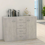 Vidaxl dressoir 88x30x65 cm bewerkt hout betongrijs