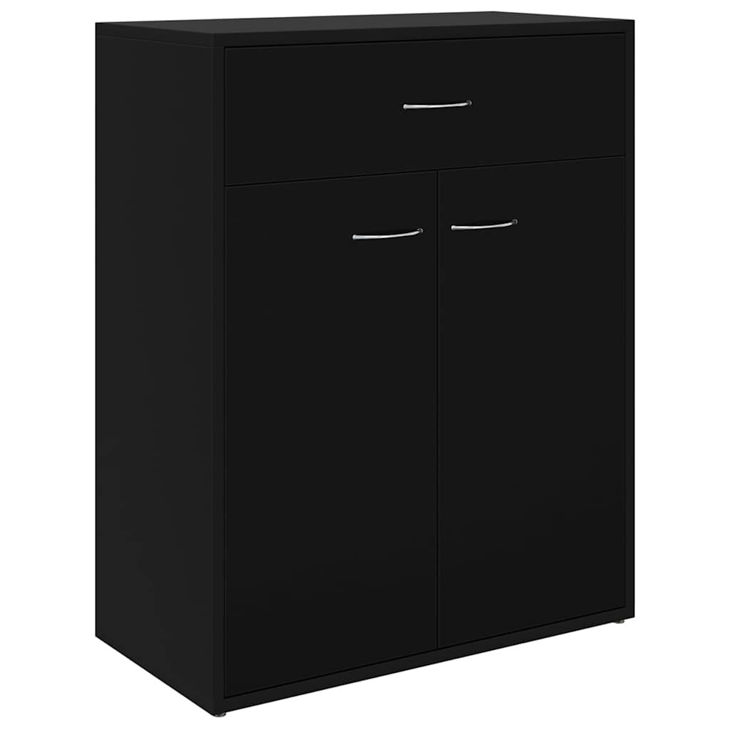 Vidaxl dressoir 60x30x75 cm bewerkt hout zwart