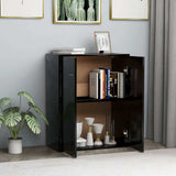 Vidaxl dressoir 60x30x75 cm bewerkt hout zwart