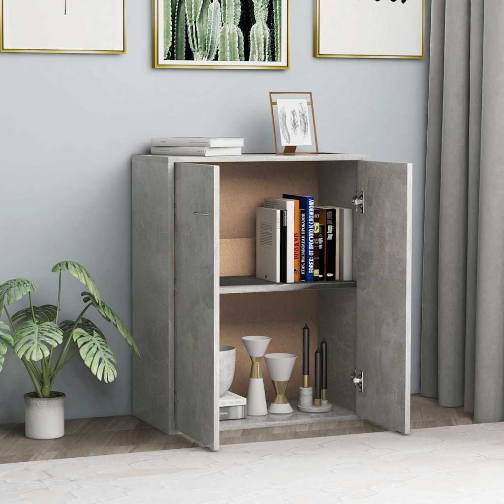 Vidaxl dressoir 60x30x75 cm bewerkt hout betongrijs