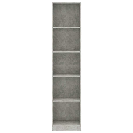 Vidaxl boekenkast met 5 schappen 40x24x175 cm bewerkt hout betongrijs