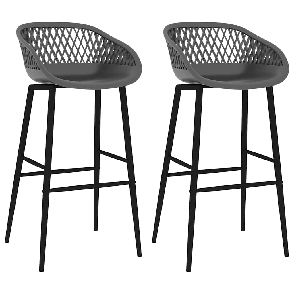 Vidaxl barstoelen 2 st grijs