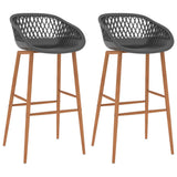Vidaxl barstoelen 2 st grijs