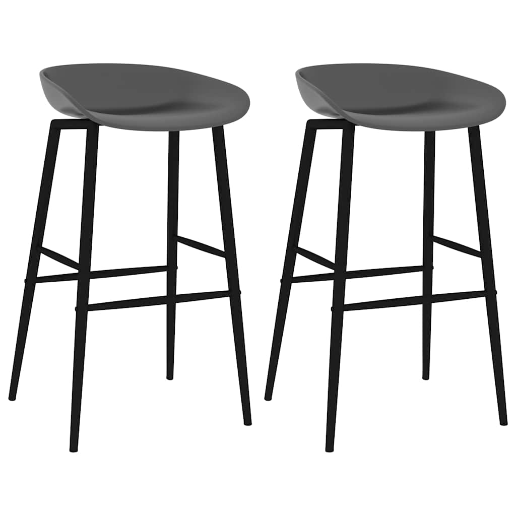 Vidaxl barstoelen 2 st grijs